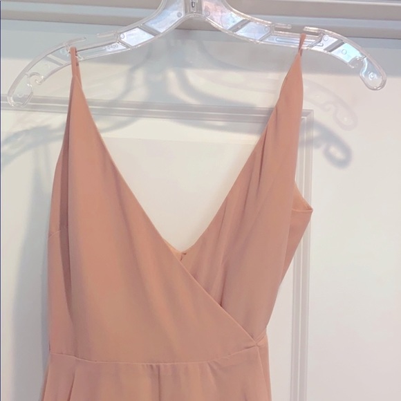 Jenny Yoo Bridesmaids wrap dress, blush - Picture 4 of 10
